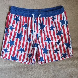 MAD Engine Blue Star and Stripe Athletic Shorts